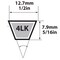 Mbl Mitsuboshi Super KB Standard V-Belt 0.5 in. W X 41 in. L For Riding Mowers 4LK410A - alternate 5